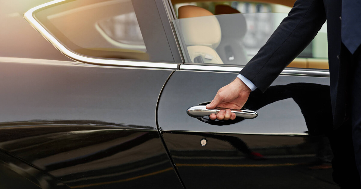 Line up of luxury vehicles including sedan, SUV and sports cars, representing fleet suitability for different journeys